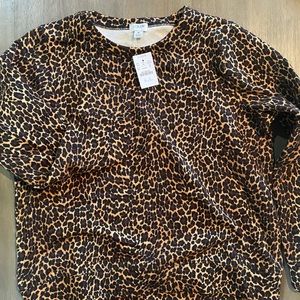 NWT J.Crew Leopard Sweatshirt